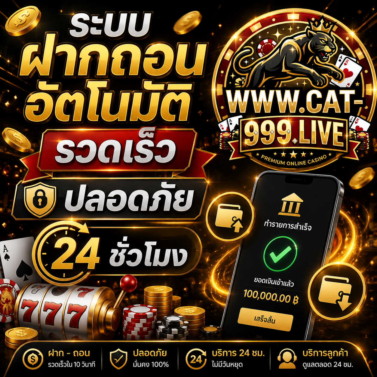 cat999 ระบบฝากถอนอัตโนมัติ